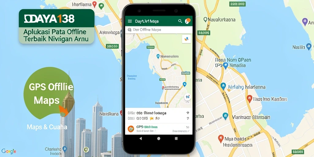 Antarmuka intuitif DAYA138 dengan peta GPS Offline.