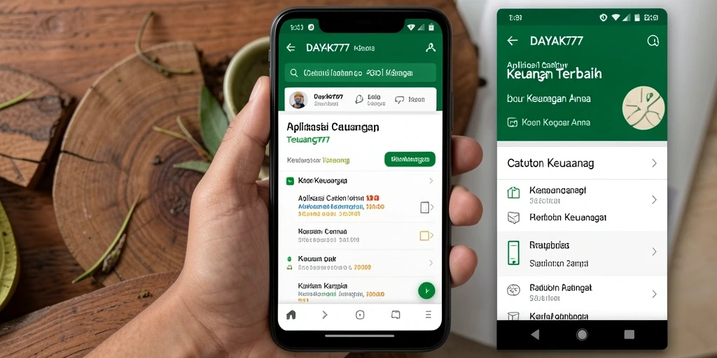 Tampilan antarmuka aplikasi Catatan Keuangan DAYAK777 yang intuitif dan informatif.