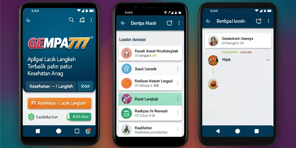 Tampilan antarmuka pengguna GEMPA777 yang nyaman dan informatif.