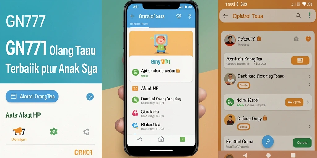 Antarmuka pengguna GN777 yang intuitif untuk pengawasan anak.