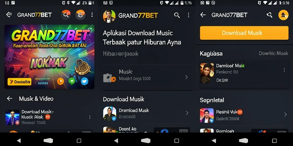 Tampilan antarmuka utama <strong>GRAND77BET</strong> untuk Download Musik yang menarik.