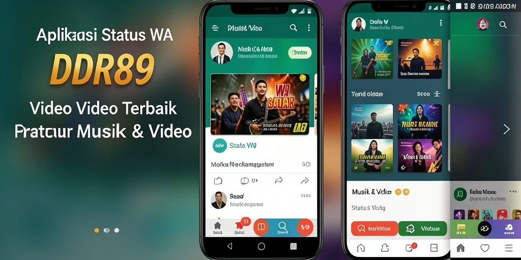 Tampilan antarmuka IDR89 untuk status WA video yang menarik dan kreatif.