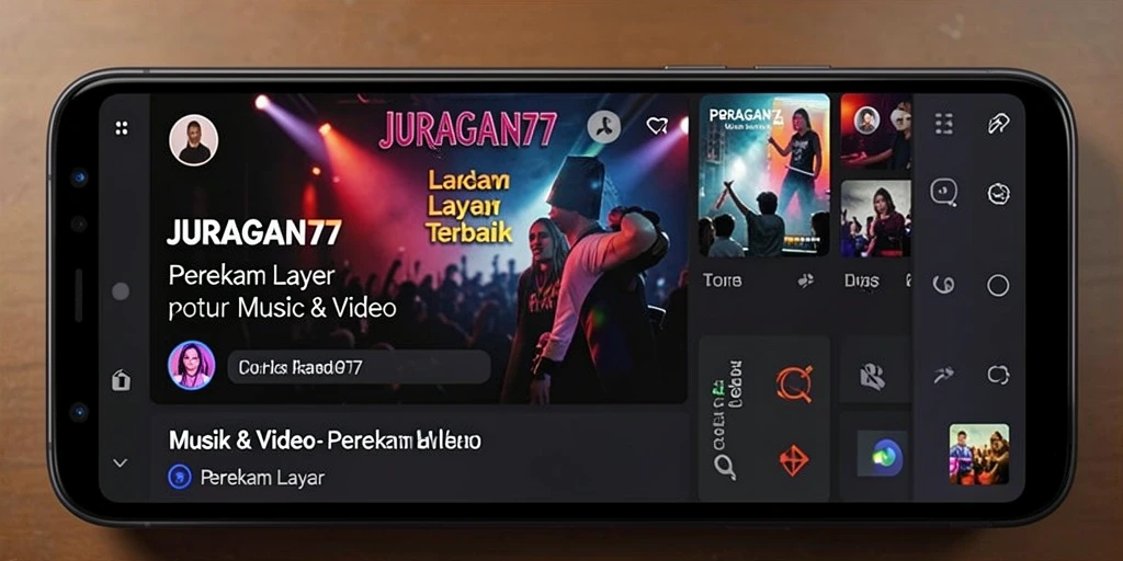 Antarmuka JURAGAN77 untuk merekam layar yang sederhana dan efisien.