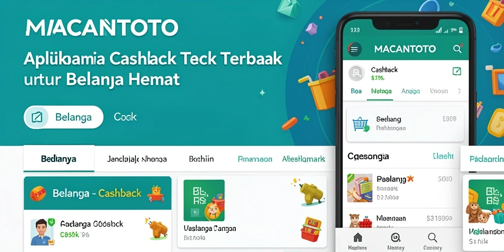 Antarmuka pengguna MACANTOTO dengan fitur cashback yang menarik.