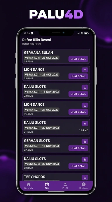 Riwayat Versi APK palu4d untuk Pengguna Android